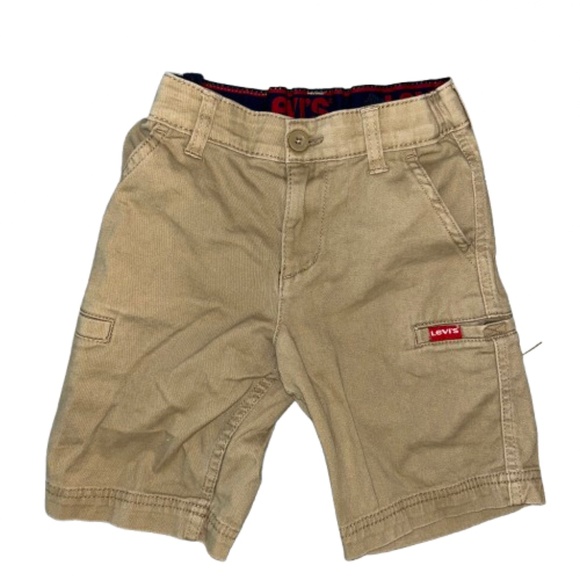 Levi's Boys Youth Durable Twill Pockets Adjustable Waist Cargo Short Tan brown - Picture 1 of 6